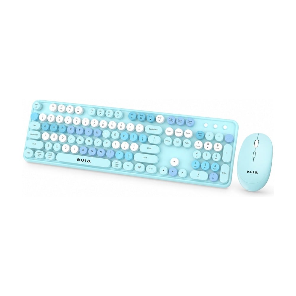 Combo Bàn Phím Chuột AULA AC306 (Xanh Dương) Không Dây
