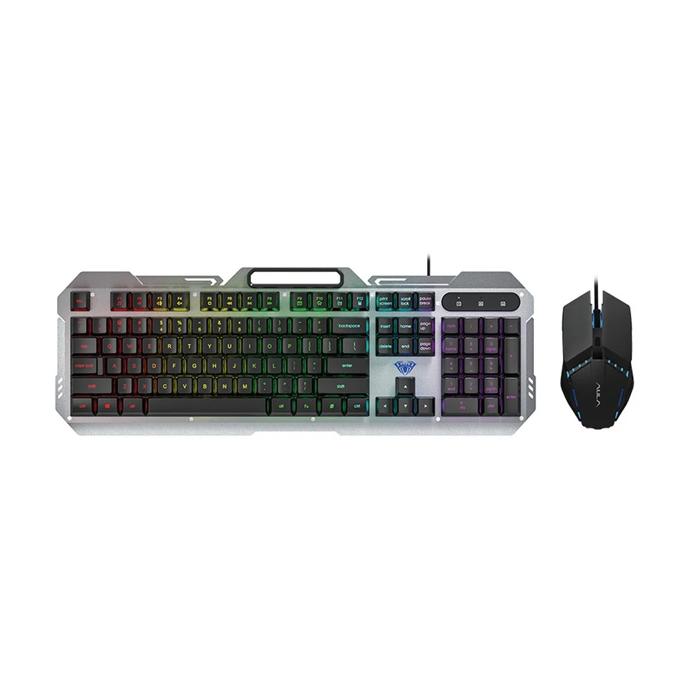 Combo bàn phím chuột gaming Aula F2023 màu đen