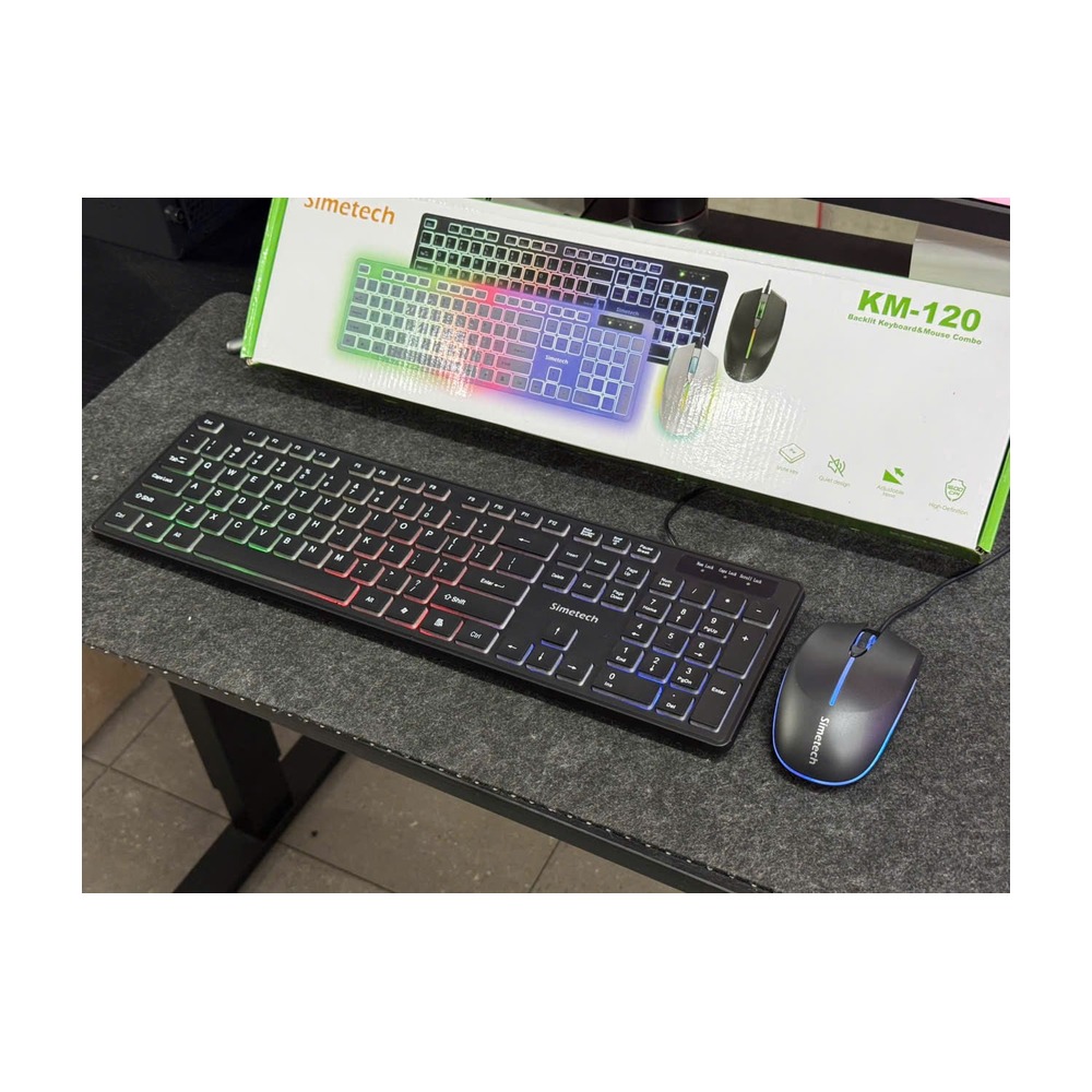 Combo Bàn Phím Chuột Simetech KM-120 LED RGB