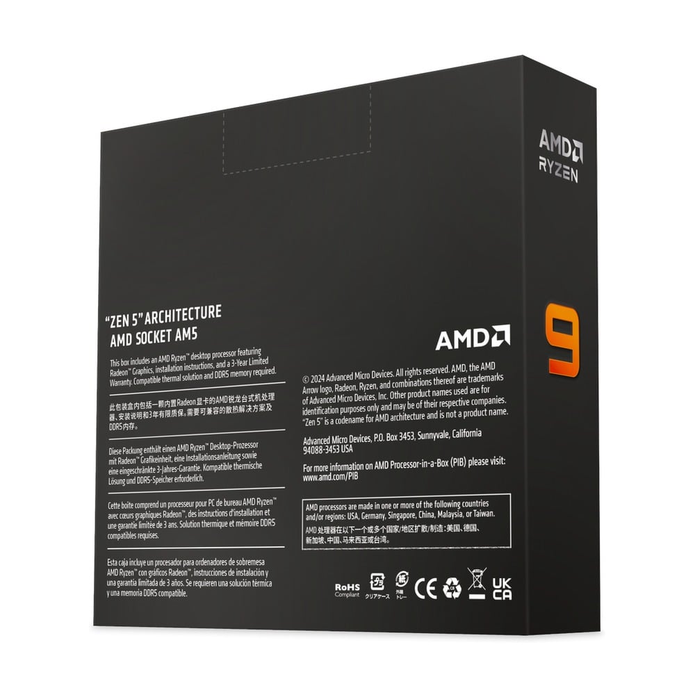 CPU AMD Ryzen 9 9950X (5.70 GHz, 16 Nhân 32 Luồng)