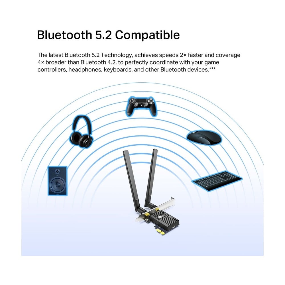 Card mạng Tplink Archer TX55E AX3000 Wi-Fi 6 Bluetooth 5.2 PCIe Adapter