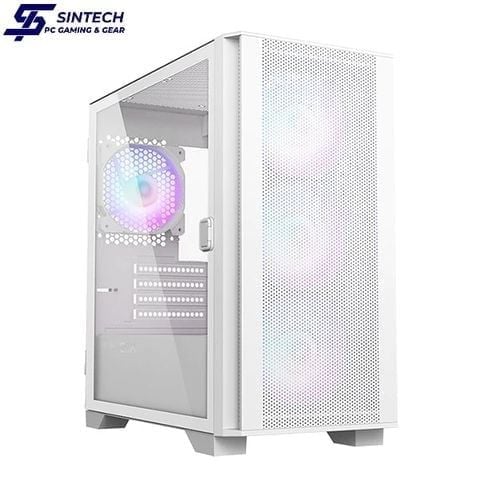 Vỏ Case Montech Air 100 ARGB M-ATX/Mid Tower Trắng Kèm 4 Fan ARGB