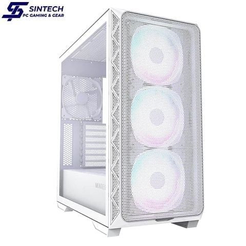 Vỏ Case Montech Air 903 Max E-ATX/ATX/M-ATX/ITX Trắng Kèm Fan