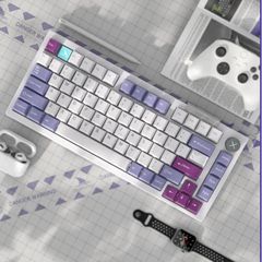 Phím Cơ Darmoshark TOP 75 Tri-mode RGB Trắng 3 Mode