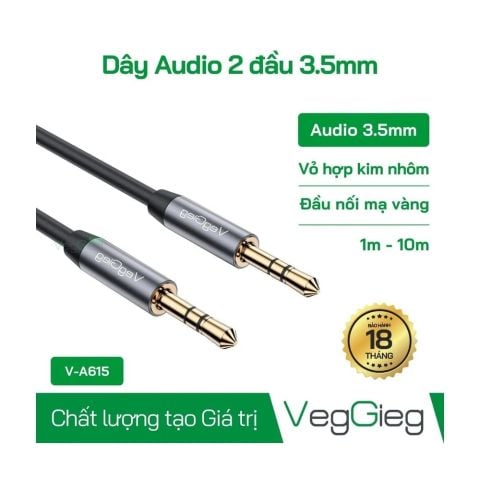 Cáp Audio 3.5mm 2 Đầu Veggieg V-A615