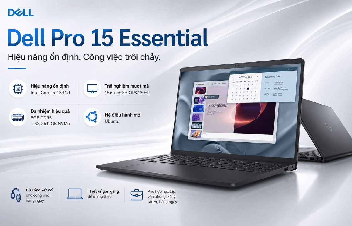 Laptop Dell Pro 15 Essential PV15250 VKVKD