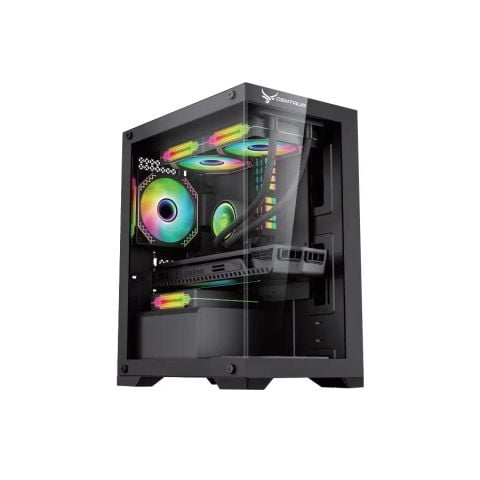Vỏ Case Centaur Lumix M-ATX Đen Kèm 3 Fan RGB