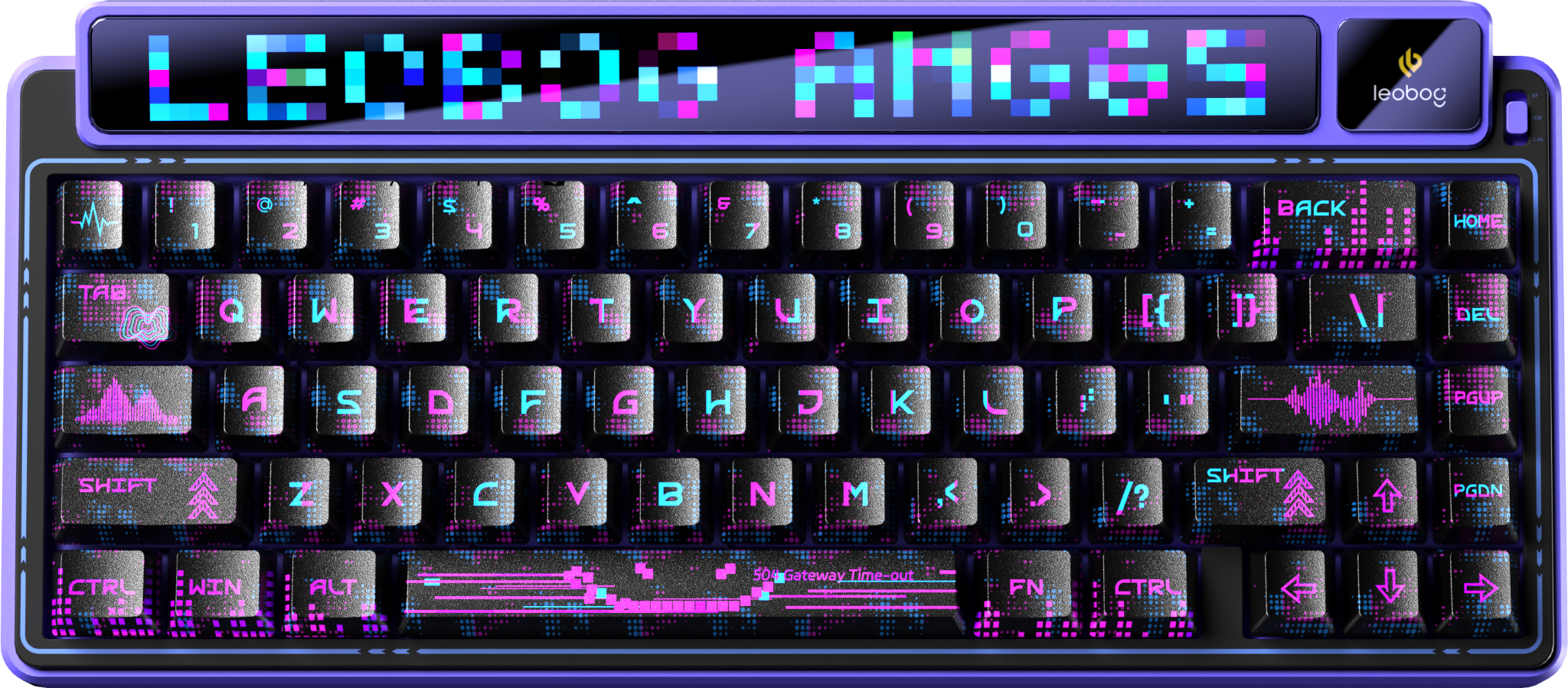 Phím Cơ Leobog AMG65 (Jadeite Switch Đen Tím) Không Dây