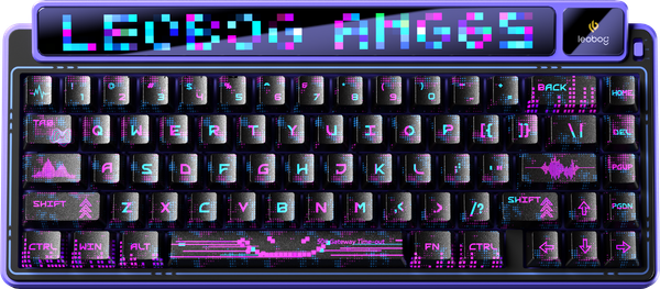 Phím Cơ Leobog AMG65 (Jadeite Switch Đen Tím) Không Dây