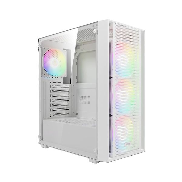 Vỏ Case Gamdias Aura GC2 Trắng Sẵn 4 Fan ARGB