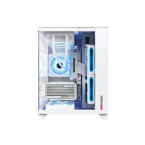 Vỏ Case Magic Aqua M Ultra Pro Full Micro ATX/AIO 360 Top Trắng