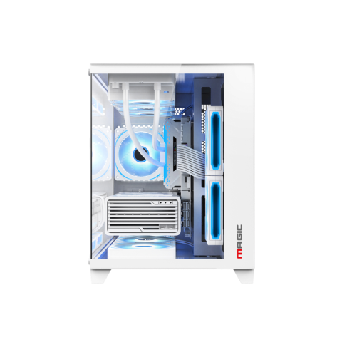 Vỏ Case Magic Aqua M Ultra Pro Full Micro ATX/AIO 360 Top Trắng