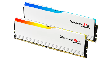 Ram GSkill Ripjaws M5 NEO RGB 32GB (16GB x 2) DDR5, 6000MHz (F5-6000J3636F16GX2-RM5NRK) Trắng