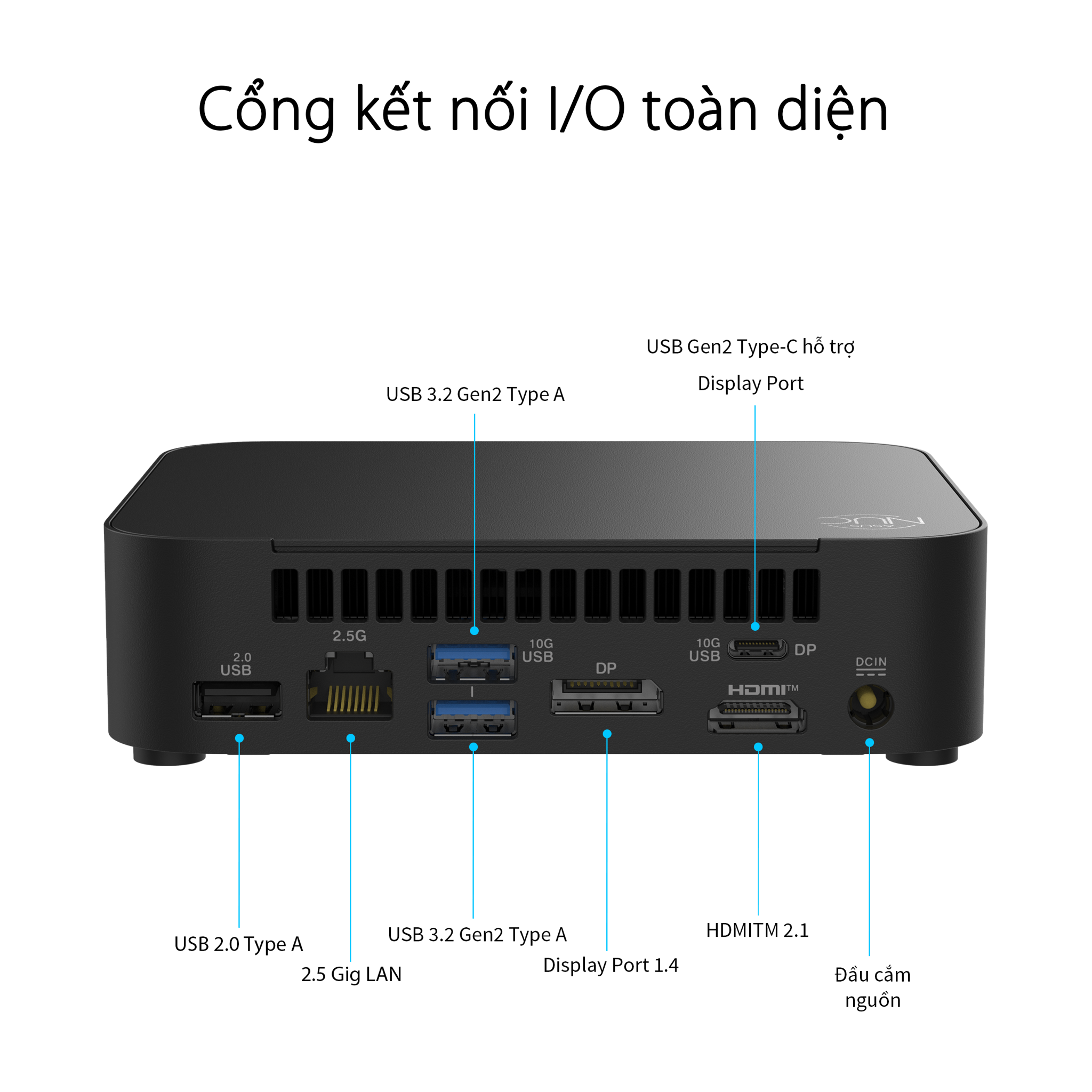 PC Mini ASUS NUC 14 Essential RNUC14MNK9700000 INTEL CORE N97 DDR5/WIFI6/NO-OS, thiết kế và màu sắc