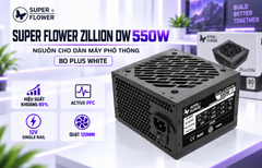 Nguồn SuperFlower Zillion DW 550W 80 Plus White - Đen