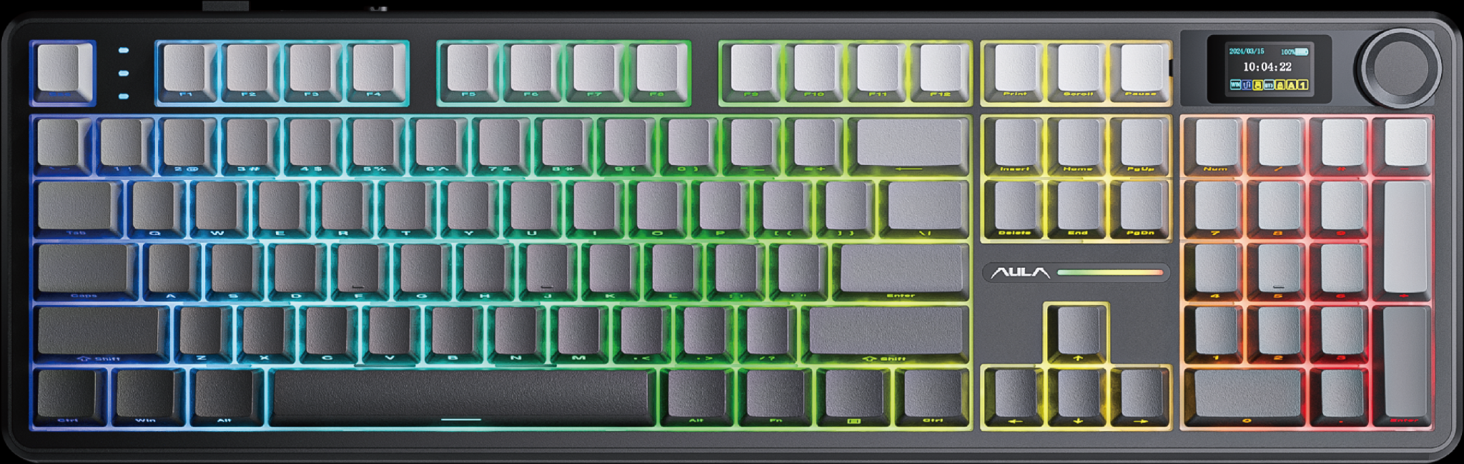 Phím Cơ Aula F108 Pro (Nimbus Switch Đen Gradient) Không Dây
