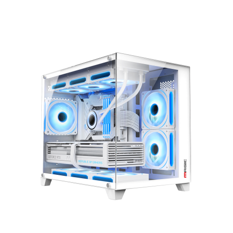 Vỏ Case Magic Aqua M Ultra Pro Full Micro ATX/AIO 360 Top Trắng