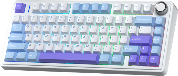 Bàn phím cơ AULA F75 3 Mode (1479) (Phiên bản Xanh dương + trắng + tím/ Reaper switch)