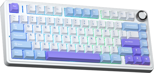 Bàn phím cơ AULA F75 3 Mode (1479) (Phiên bản Xanh dương + trắng + tím/ Reaper switch)