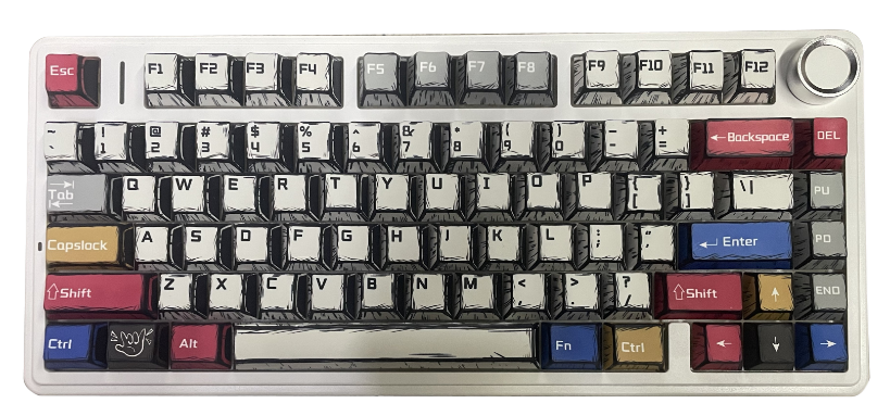 BÀN PHÍM CƠ GAMING AULA F75 (1578) 3 MODE (Phiên bản màu Comic/ Reaper switch)