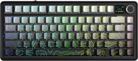 Bàn phím cơ AULA F75 MAX GAMING 3 MODE (Xám + đen gradient contour/ Reaper switch)