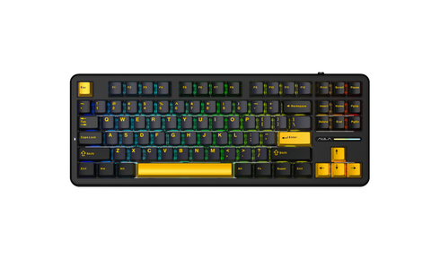 BÀN PHÍM CƠ GAMING AULA F87 (8770) 3 MODE (Phiên bản Đen+Xanh đậm+Cam/ Greywood V3 Switch)