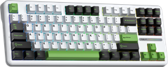 BÀN PHÍM CƠ GAMING AULA F87 (8619) 3 MODE (Phiên bản đen + trắng + xanh lá/ Grey Wood V3 Switch)