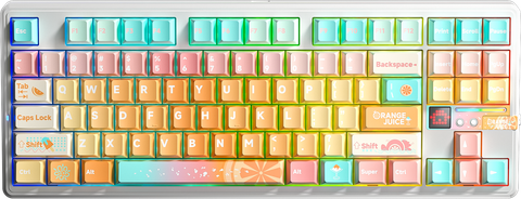 BÀN PHÍM CƠ GAMING AULA F87 PRO V2 (2667) 3 MODE (Phiên bản Màu Orange Juice/ Meteor Ice Cream Switch)