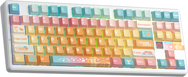 BÀN PHÍM CƠ GAMING AULA F87 PRO V2 (2667) 3 MODE (Phiên bản Màu Orange Juice/ Meteor Ice Cream Switch)