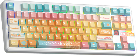 BÀN PHÍM CƠ GAMING AULA F87 PRO V2 (2667) 3 MODE (Phiên bản Màu Orange Juice/ Meteor Ice Cream Switch)