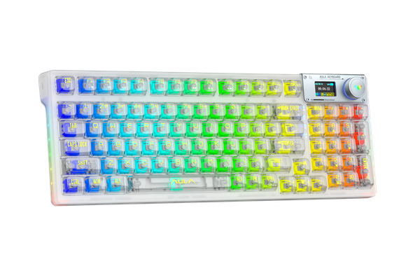 Phím Cơ Aula F98 Pro (Ice Crystal Switch Trắng Trong Suốt) Không Dây