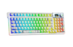 Phím Cơ Aula F98 Pro (Ice Crystal Switch Trắng Trong Suốt) Không Dây