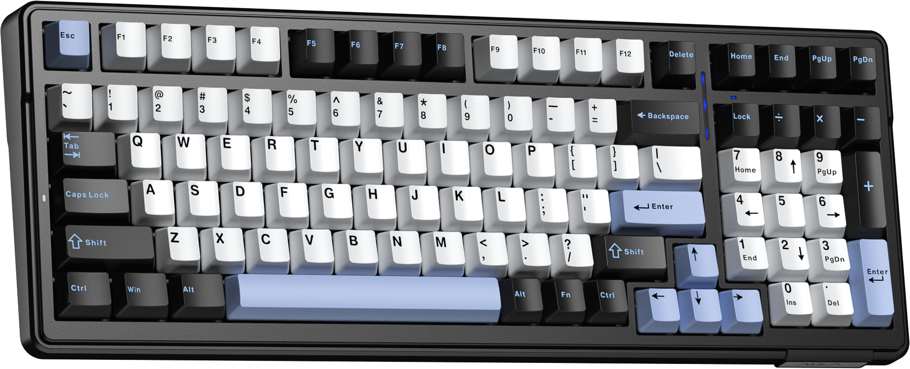 BÀN PHÍM CƠ GAMING AULA F99 (0621) 3 MODE (Đen + trắng + xanh dương/ Star Vector switch)