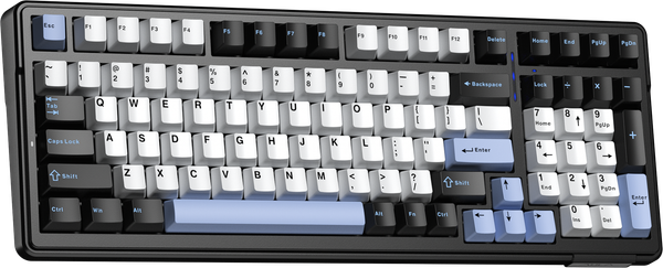 BÀN PHÍM CƠ GAMING AULA F99 (0621) 3 MODE (Đen + trắng + xanh dương/ Star Vector switch)