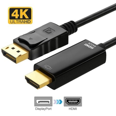 Cáp chuyển DP DisplayPort sang HDMI dài 1.8M - Hỗ trợ 4K