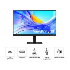 Màn hình đồ họa Samsung ViewFinity S8 S80UD UHD LS27D804UAEXXV 27 inch, 4K/ 5ms/ 350cd/m2/ IPS/60hz