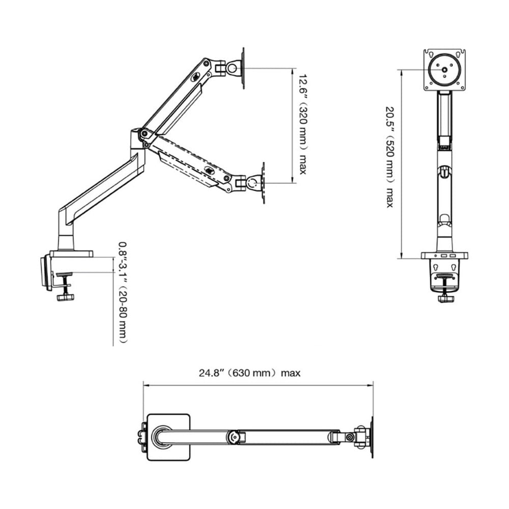 Giá treo màn hình NB G45 | Arm màn hình đơn