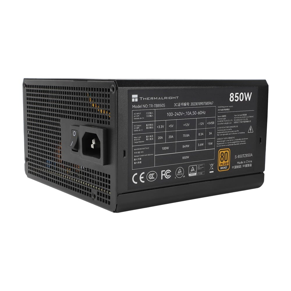 Nguồn Thermalright TB-850 850W 80 Plus Bronze Full Modular Đen