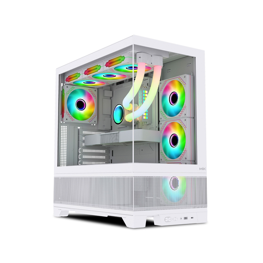 Vỏ Case MIK Lumine 4FA Trắng Kèm 4 Fan ARGB
