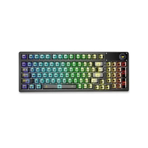 Phím Cơ AULA F98 Pro (Ice Crystal Switch Đen Trong Suốt) Không Dây