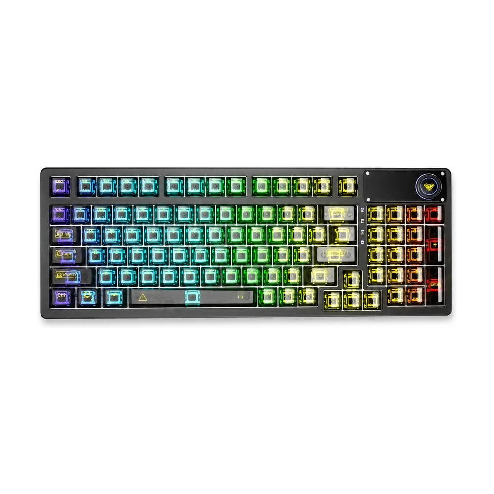 Phím Cơ Aula F98 Pro (Ice Crystal Switch Đen Trong Suốt) Không Dây