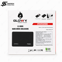 Box HDD Glowy G22U3 2.5″ USB 3.0 Đen (Kèm cáp)