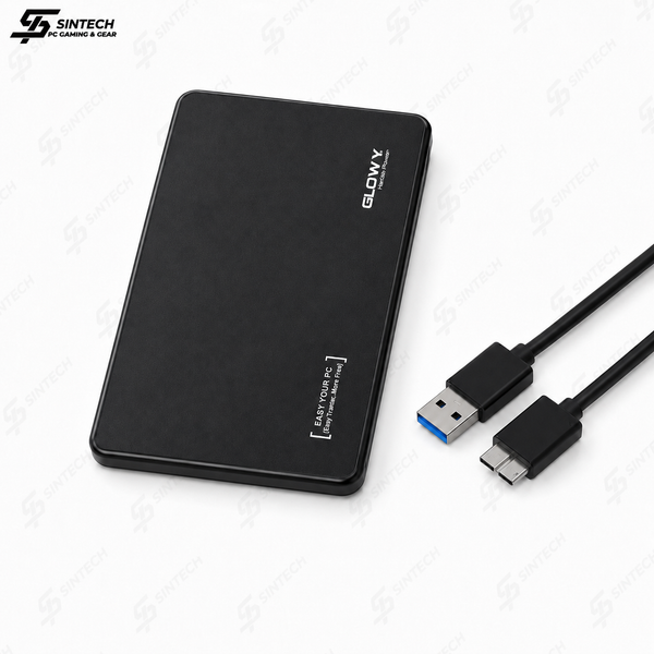 Box HDD Glowy G22U3 màu đen gọn nhẹ