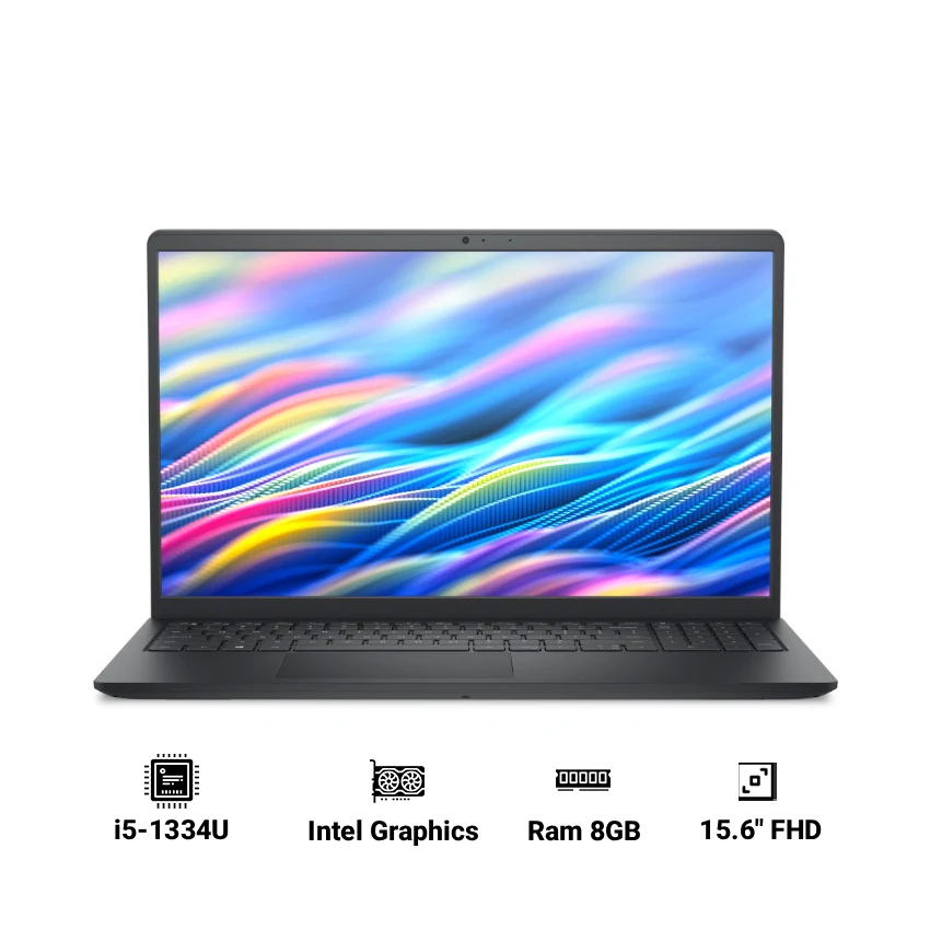 Laptop Dell 15 DC15250 5434BLK (Intel Core i5-1334U, 8GB DDR5, 512GB, Intel Graphics, 15.6 inch FHD Cảm ứng, Win 11, Đen)
