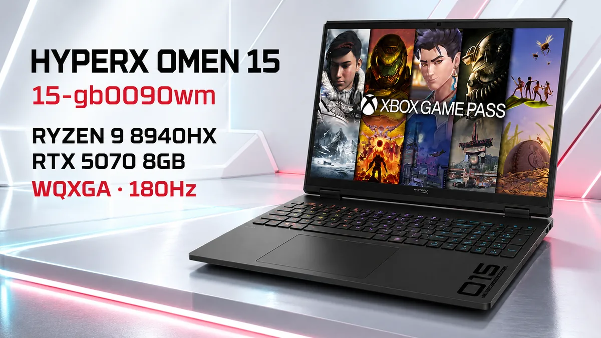 Laptop HyperX OMEN 15 15-gb0090wm Ryzen 9 8940HX RTX 5070 8GB