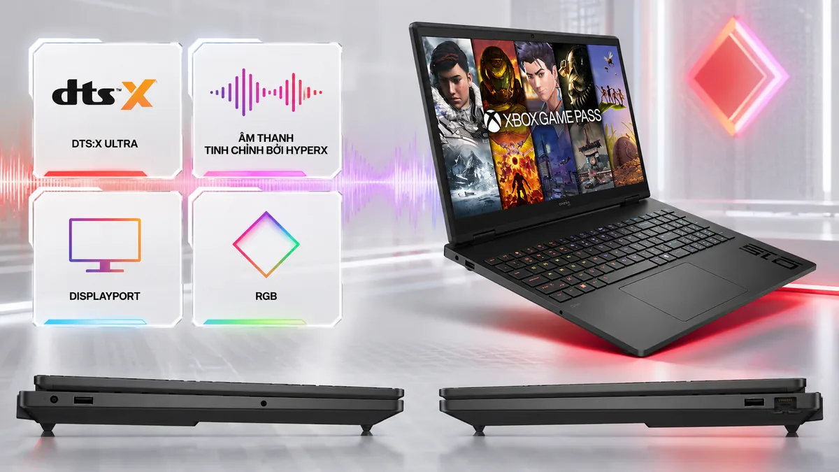 Âm thanh DTS:X Ultra tinh chỉnh bởi HyperX trên OMEN 15