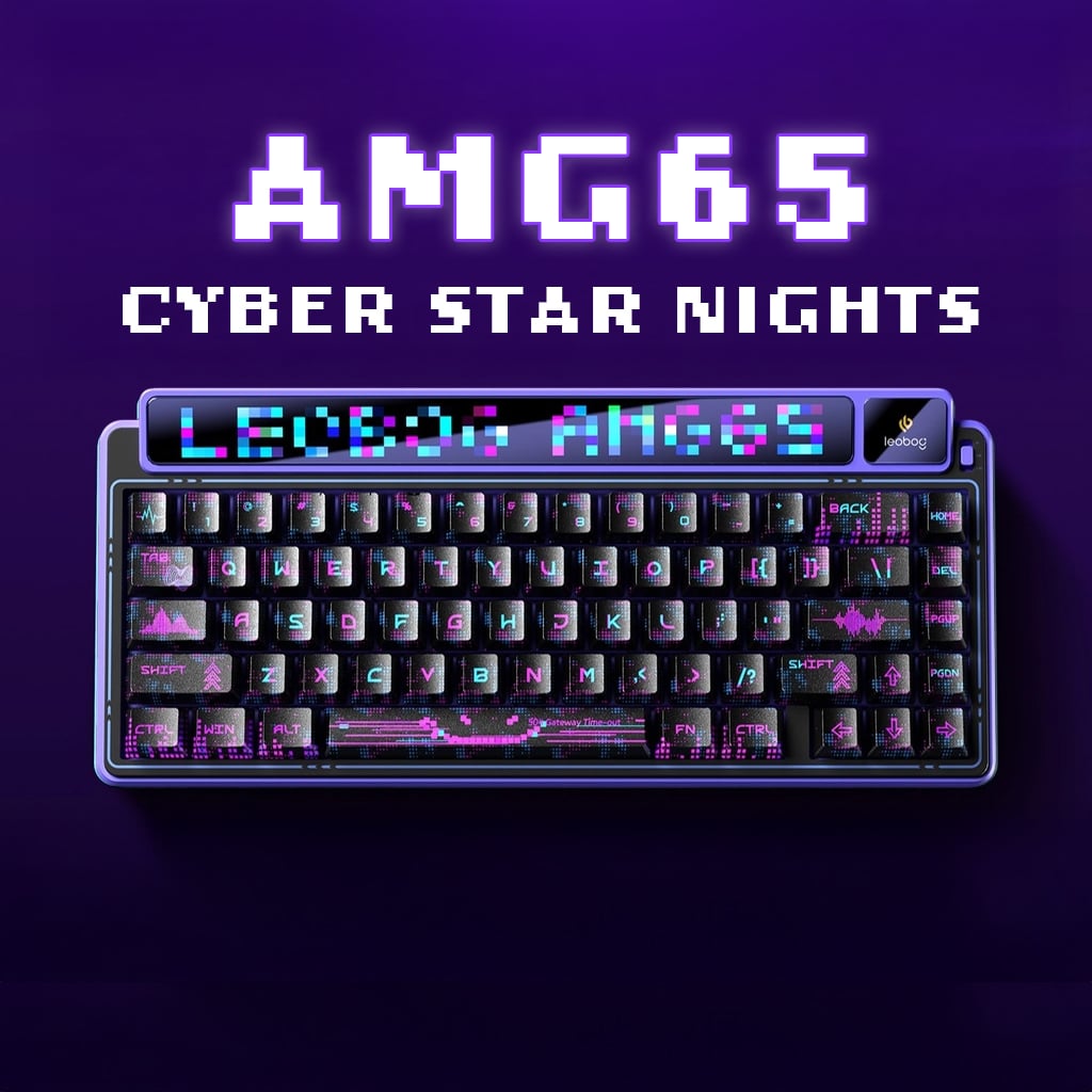 Phím Cơ Leobog AMG65 (Jadeite Switch Đen Tím) Không Dây