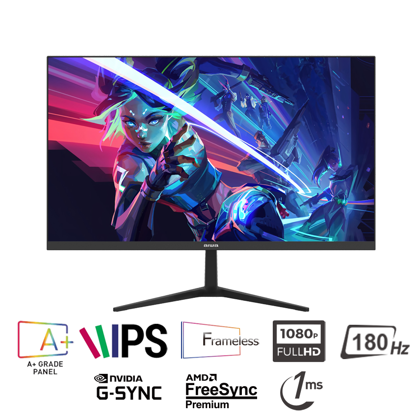 Màn hình AIWA 23.8 inch MD2404-V 180Hz IPS FHD 1ms