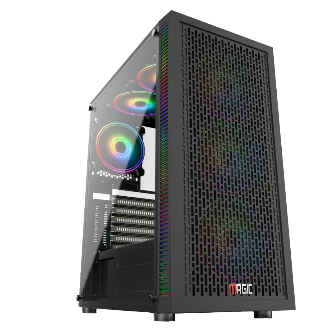 Vỏ Case Magic Luxury I Full Tower E-ATX Đen Sẵn 4 Fan