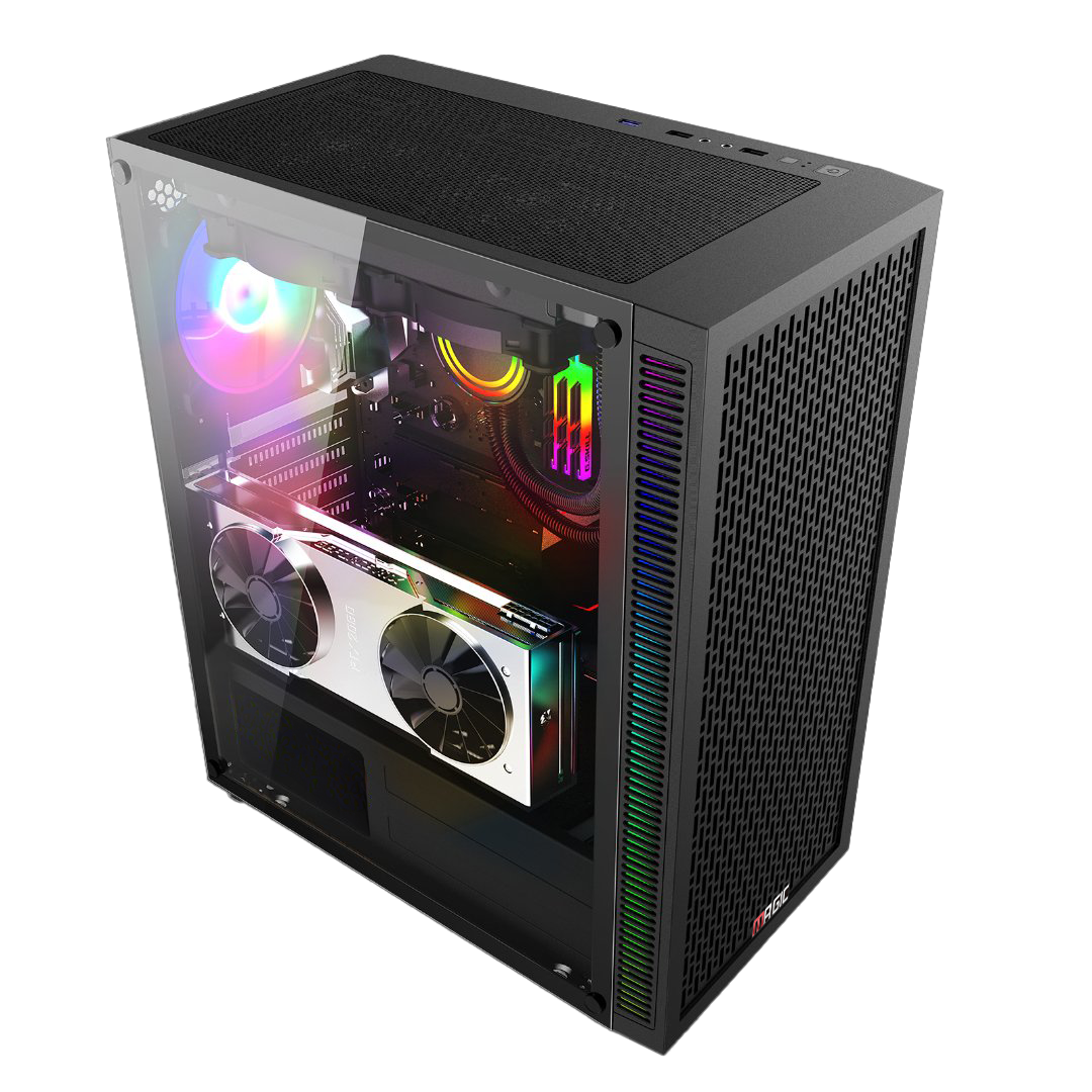 Vỏ Case Magic Luxury I Full Tower E-ATX Đen Sẵn 4 Fan